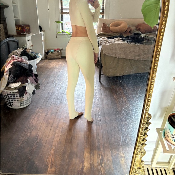 Frankie’s Bikini Cream Long Sleeve Crop Top and Leggings Set - Picture 7 of 9